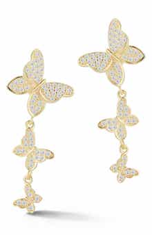SPHERA MILANO Cubic Zirconia Butterfly Drop Earrings