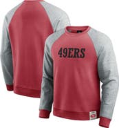 Darius Rucker Collection by Fanatics Men's Darius Rucker Collection by Fanatics Scarlet/Heather Gray San Francisco 49ers Colorblock Pullover Sweatshirt