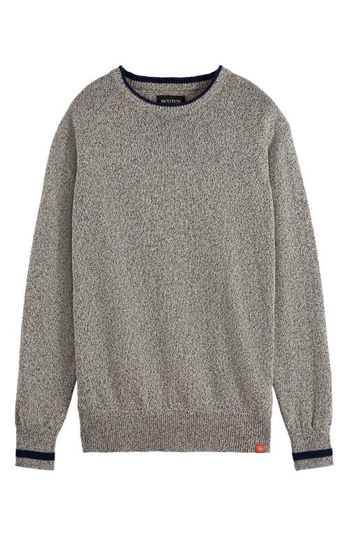 Scotch & Soda Mélange Crewneck Sweater In Gray