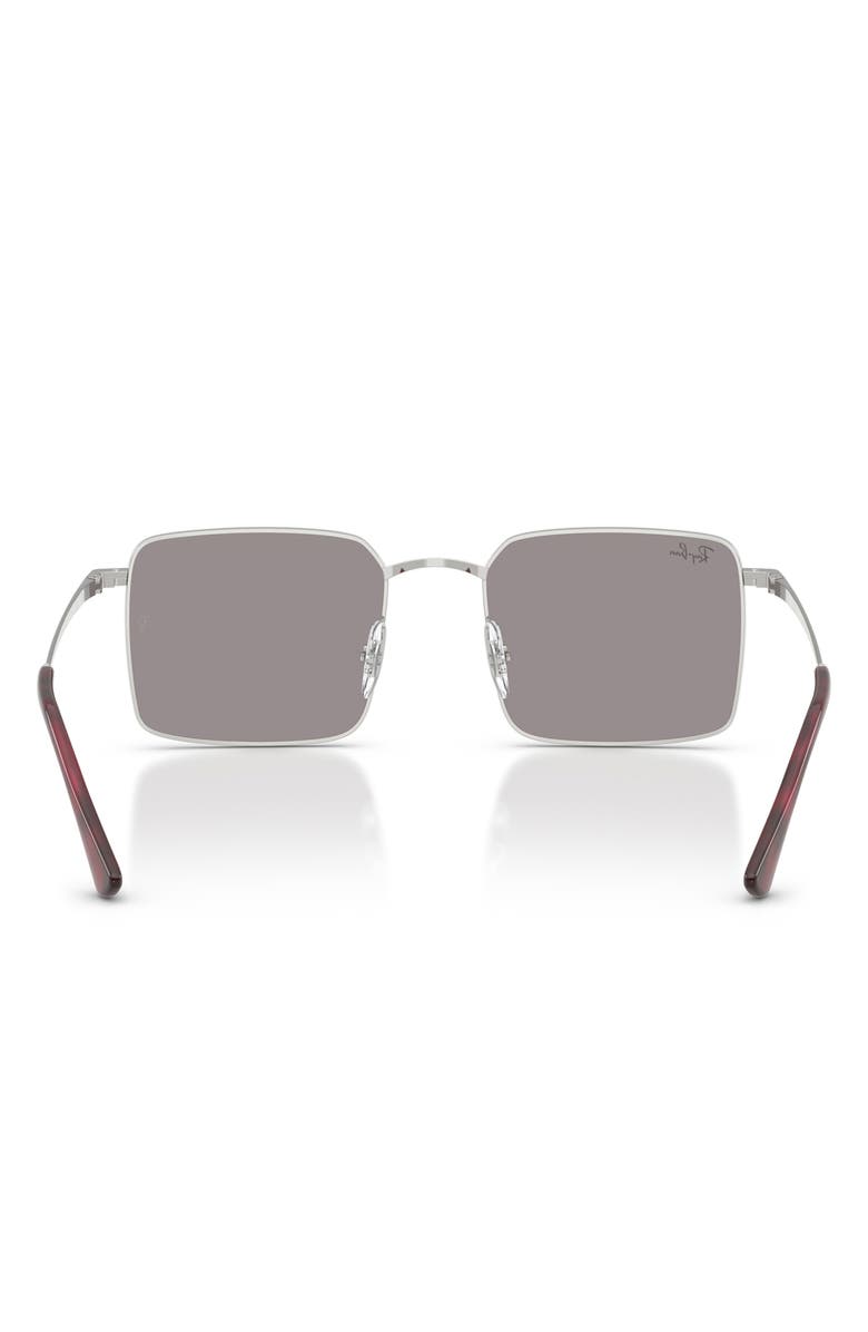Ray-Ban 53mm Square Sunglasses, Alternate, color, Silver / Grey