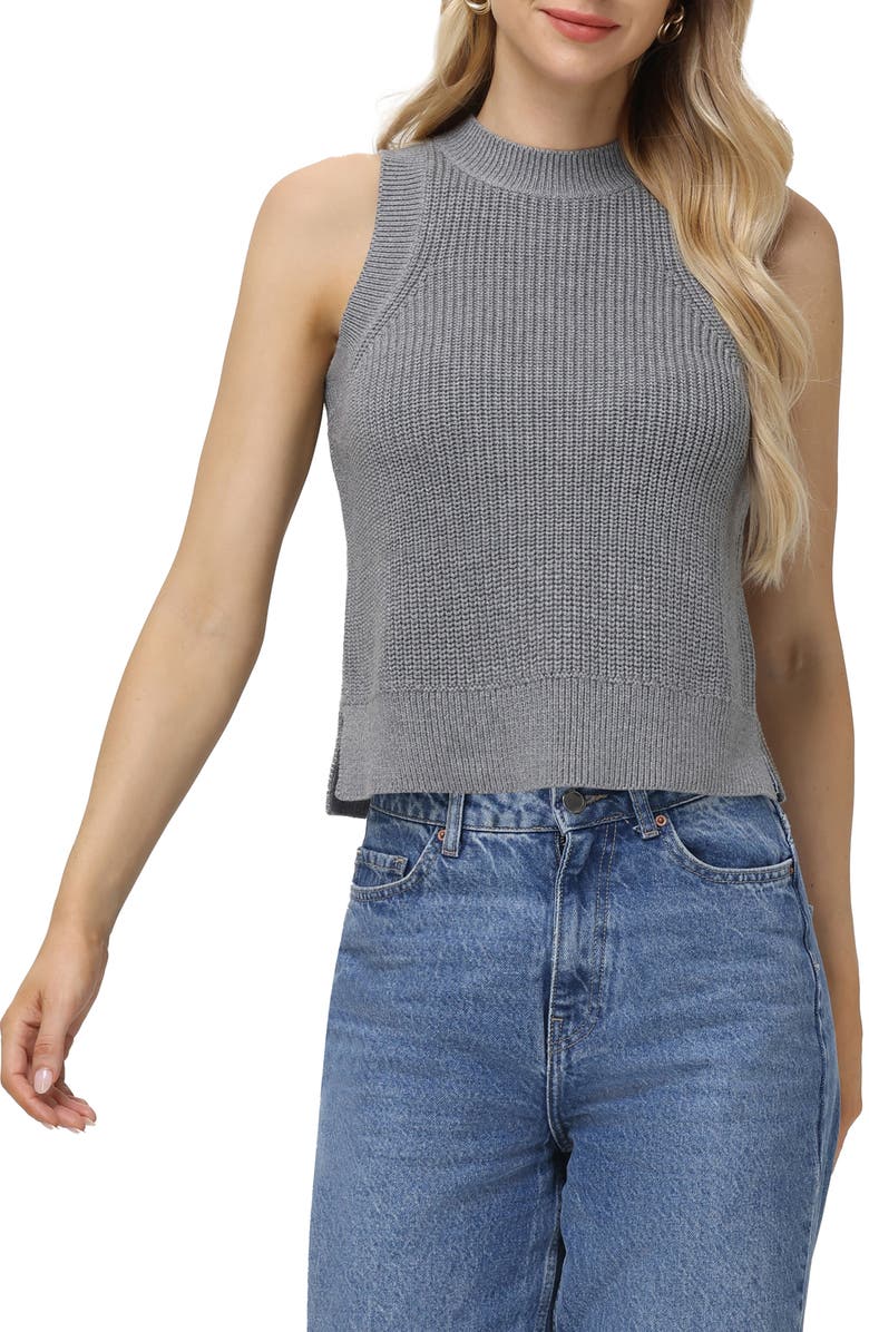 525 america Demi Cotton Sweater Vest, Alternate, color, Smoke Grey