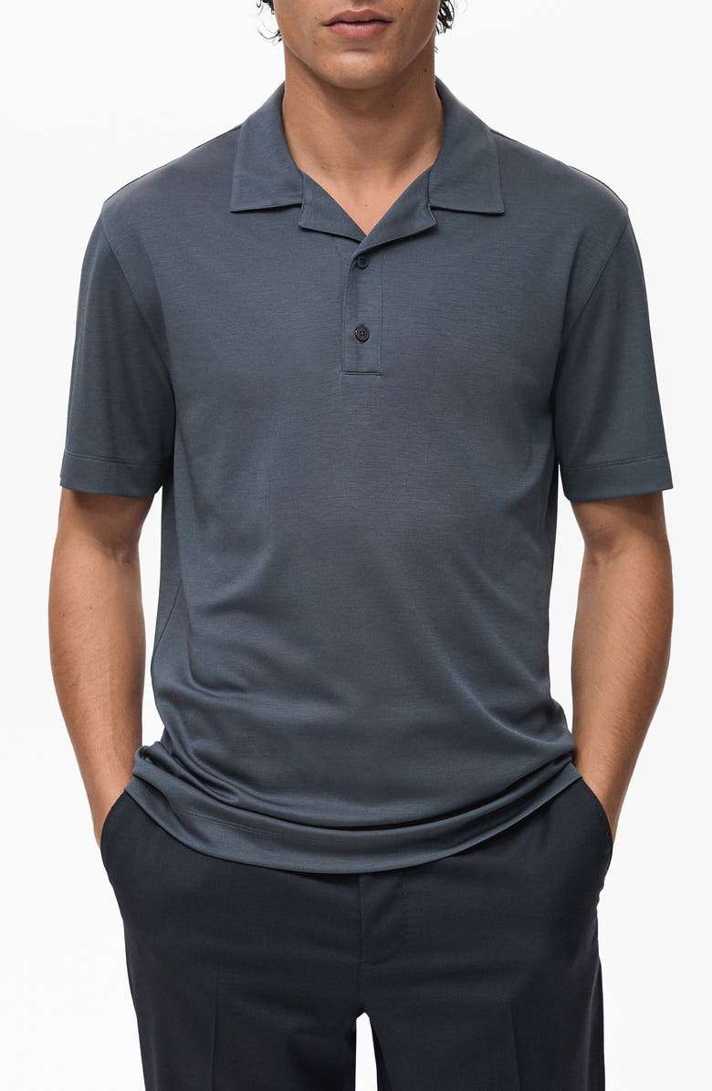 MANGO Polo Shirt, Main, color, Petrol Blue