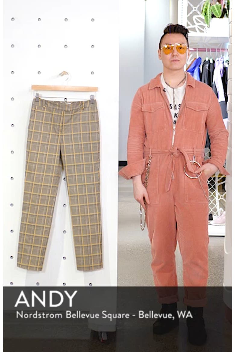 Joanne Check Stretch Cotton Blend Pants video