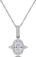 Julianna B. Lab-Grown Diamond Halo Pendant Necklace 14k