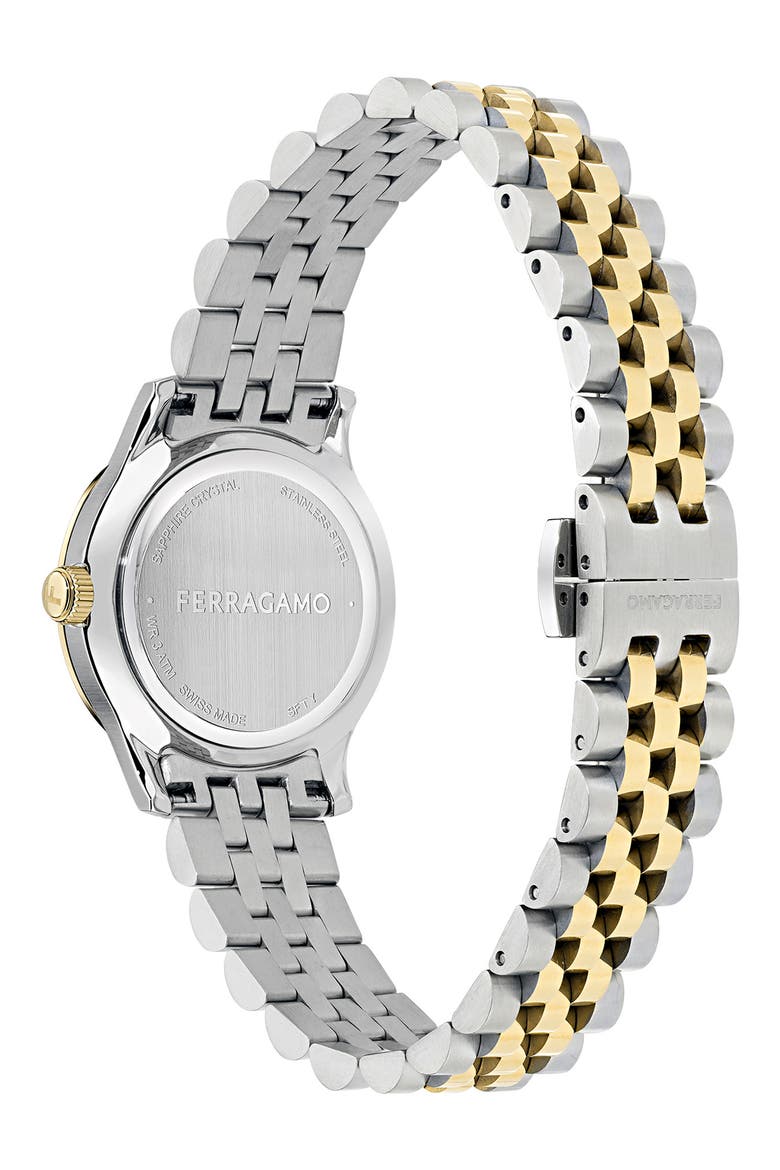 Duo Two-Tone Bracelet Watch, 28mm, Alternate, color, TWO TONE/GREEN