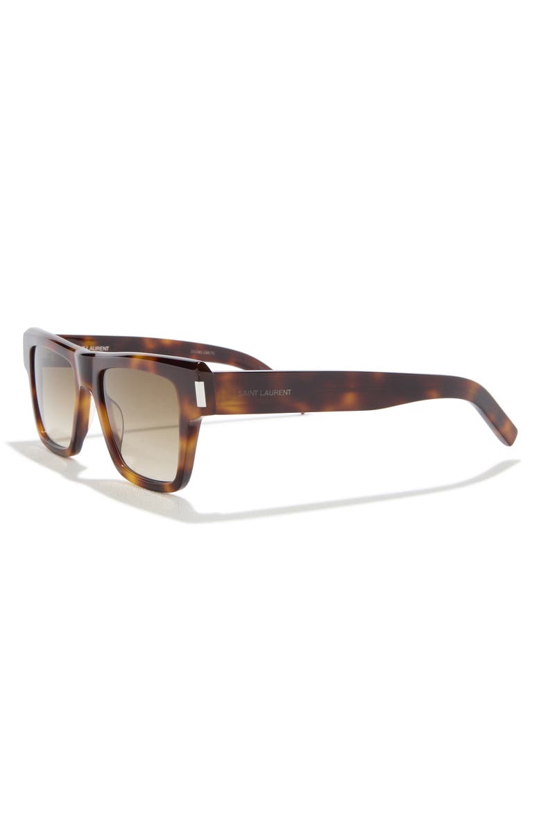 Saint Laurent 51mm Square Sunglasses, Alternate, color, Havana Havana Brown
