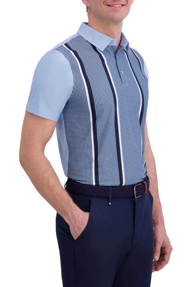 Geo Vertical Tech Jersey Golf Polo, Alternate, color, LIGHT BLUE