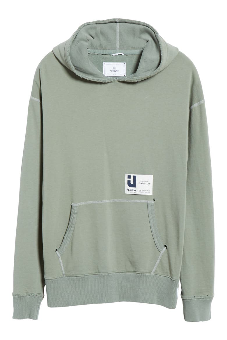 Relaxed Hooded Sweatshirt (Nordstrom Exclusive), Main, color, GREEN