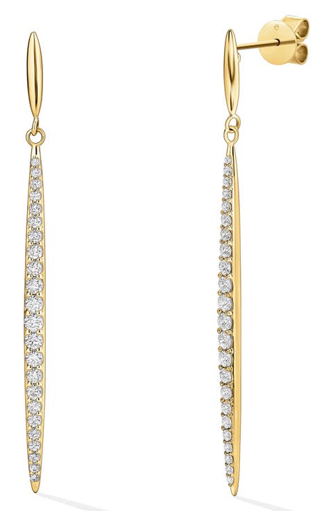 Classic Diamond Stiletto Drop Earrings