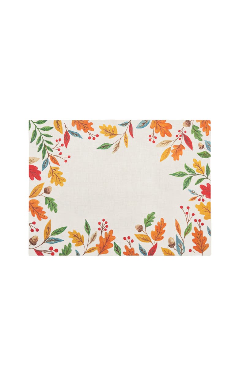 C&F Home Harvest Leaves Set of 6 Placemats 14" x 20", Alternate, color, Red