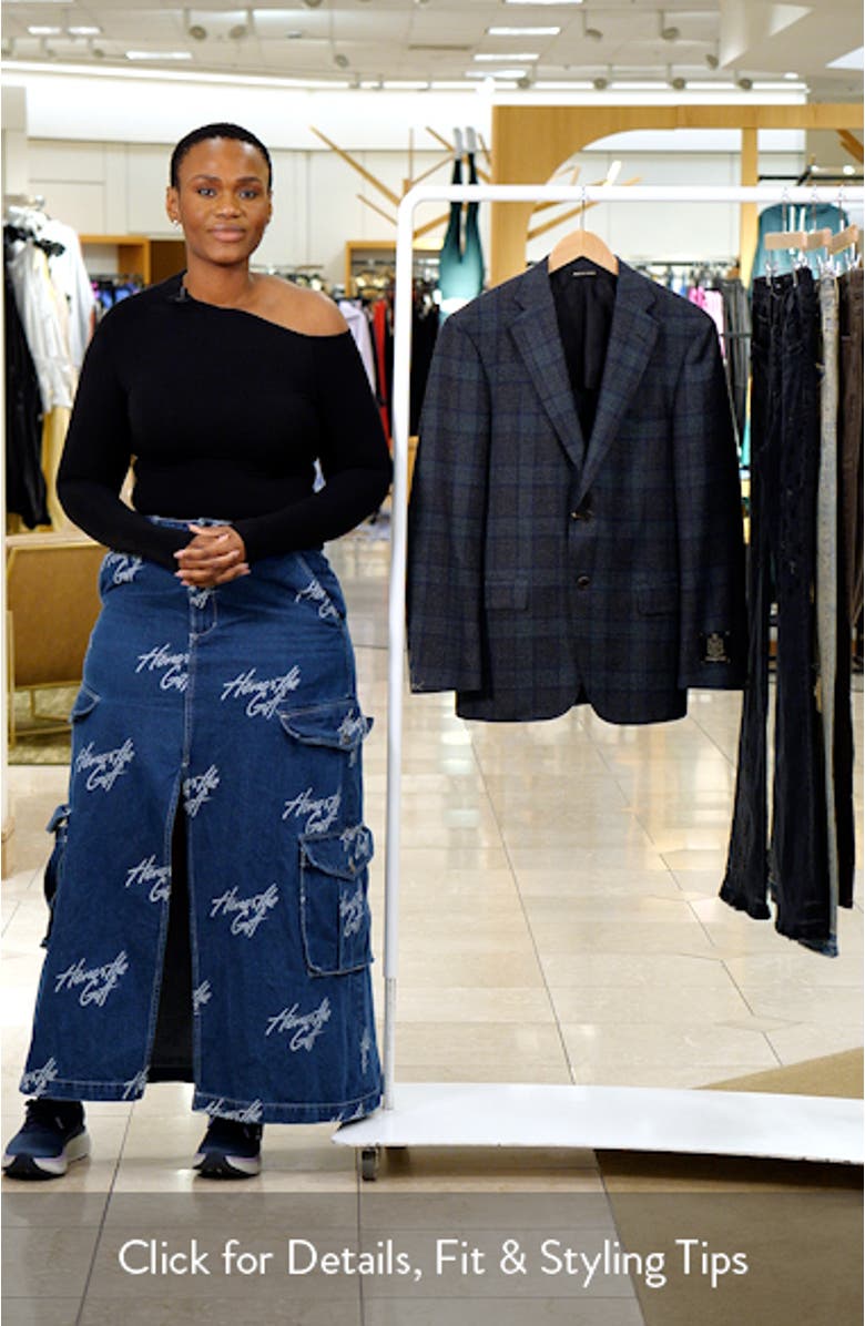 Shadow Check Slub Super 110s Wool Mouliné Sport Coat, sales video thumbnail