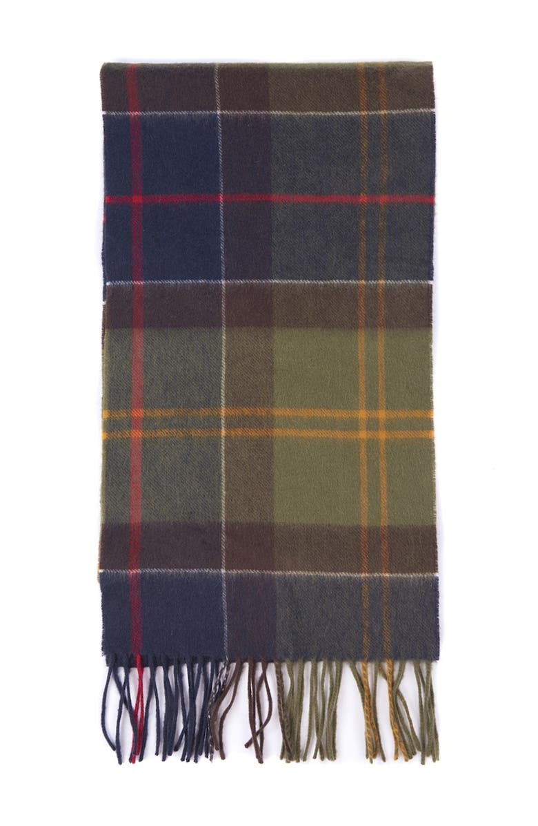 Barbour Tartan Cashmere Scarf, Alternate, color, Classic