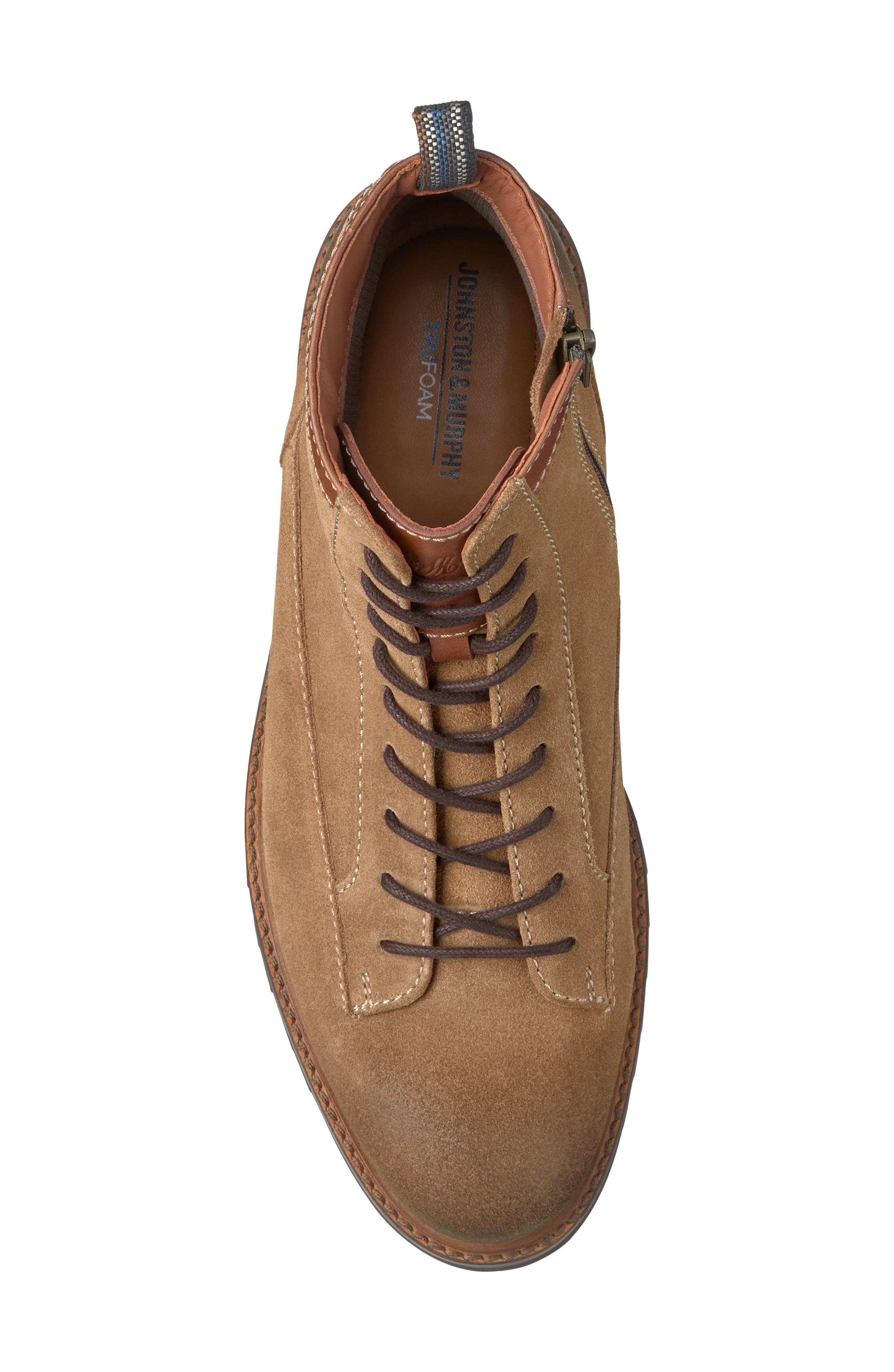 Britton Lace-to-Toe Boot, Alternate, color, SNUFF WAXED SUEDE