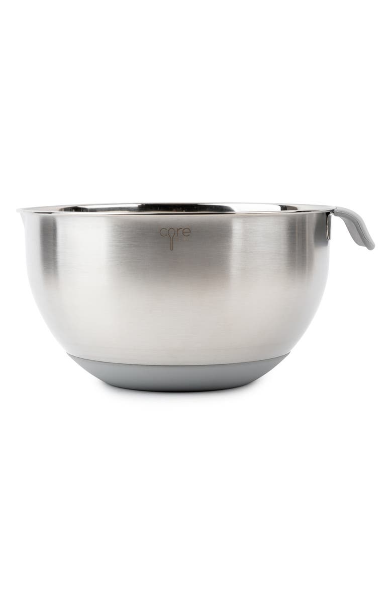 Core Home 6-Piece Non-Skid Stainless Steel Mixing Bowls & Lids Set, Alternate, color, Pewter