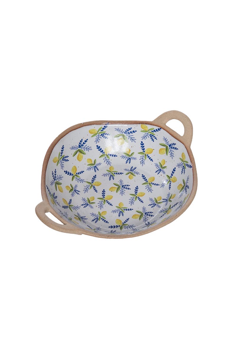 Ceramic Citrus Bowl Multicolored for Spring Serving and Entertaining, Alternate, color, Beige