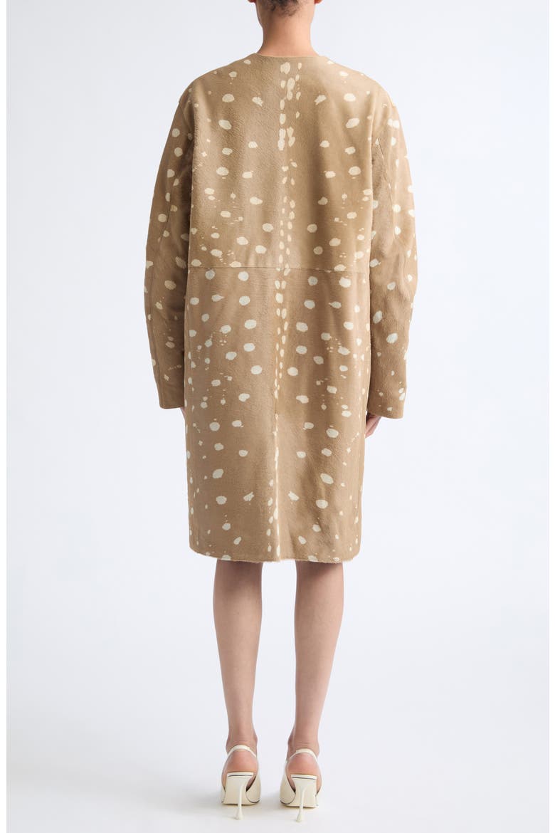 Liza Deer Print Genuine Calf Hair Coat, Alternate, color, DEER