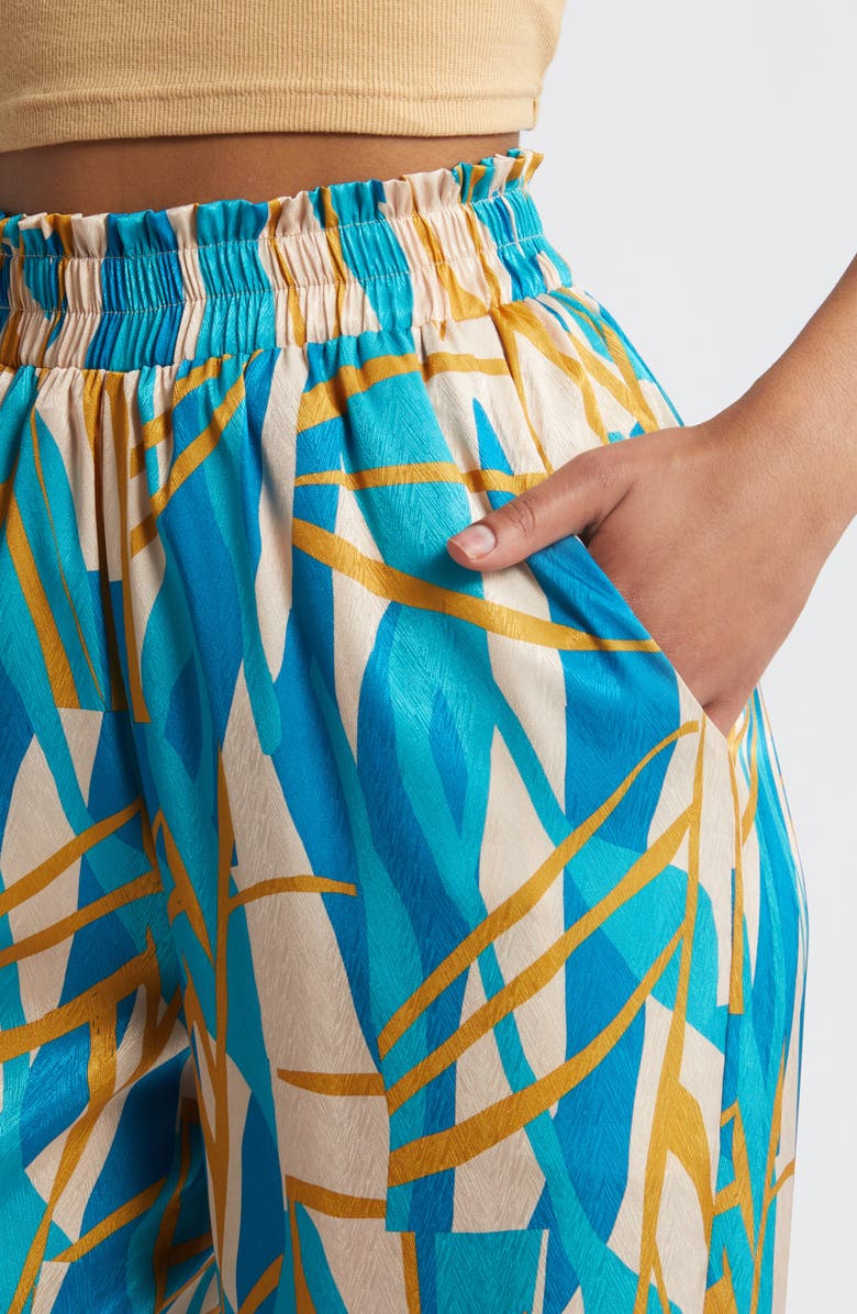 DIARRABLU Leer Blossom Print Palazzo Pants, Alternate, color, 