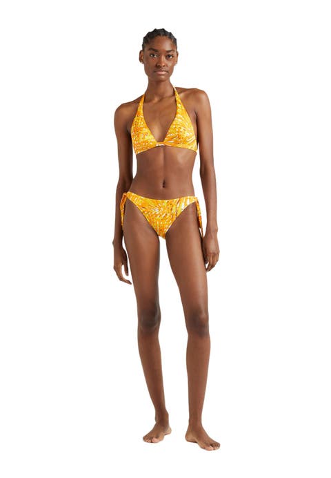 Women's Palm Leaves Side Tie Jersey Bikini Bottom