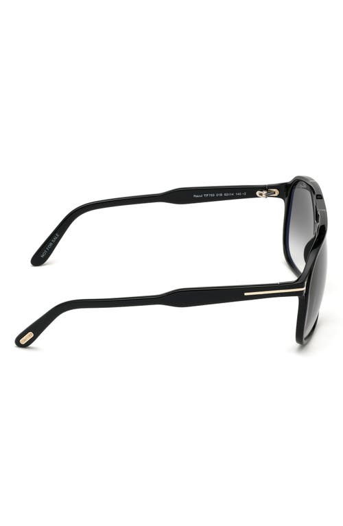 Tom Ford Raoul 62mm Gradient Navigator Sunglasses In Black