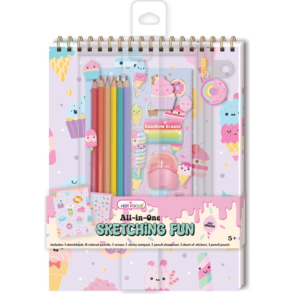 Hot Focus Kids' All-in-one Sketching Fun Set In Multi