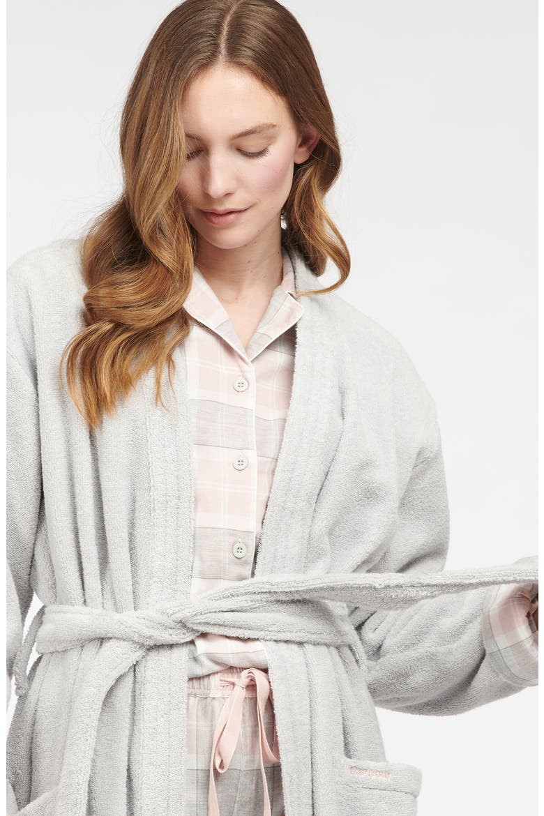Ada Cotton Terry Cloth Robe, Alternate, color, GREY