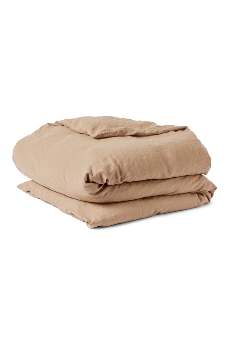 Relaxed Organic Linen Duvet Cover, Main, color, DOE