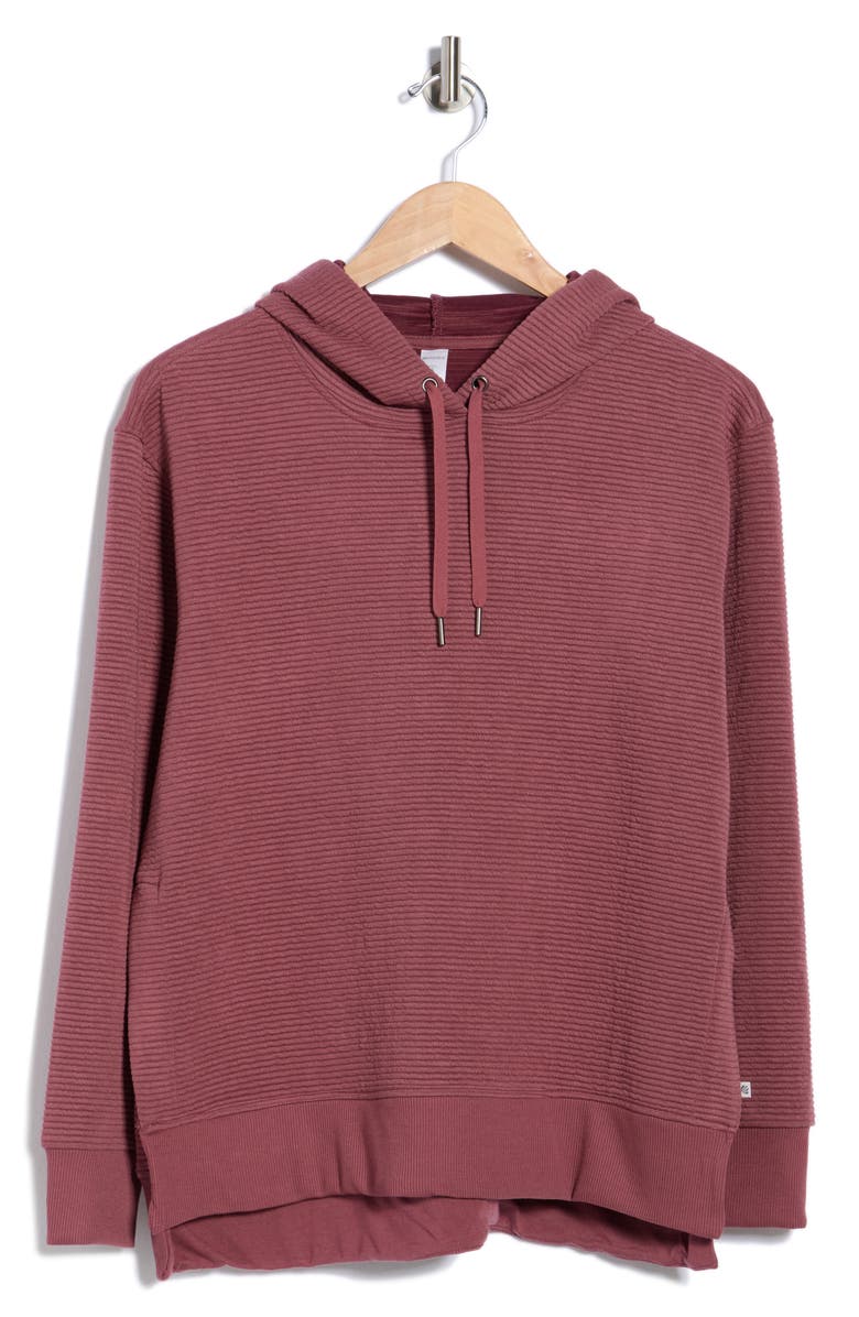 MARIKA Cora Ribbed Hoodie, Alternate, color, Crushed Berry