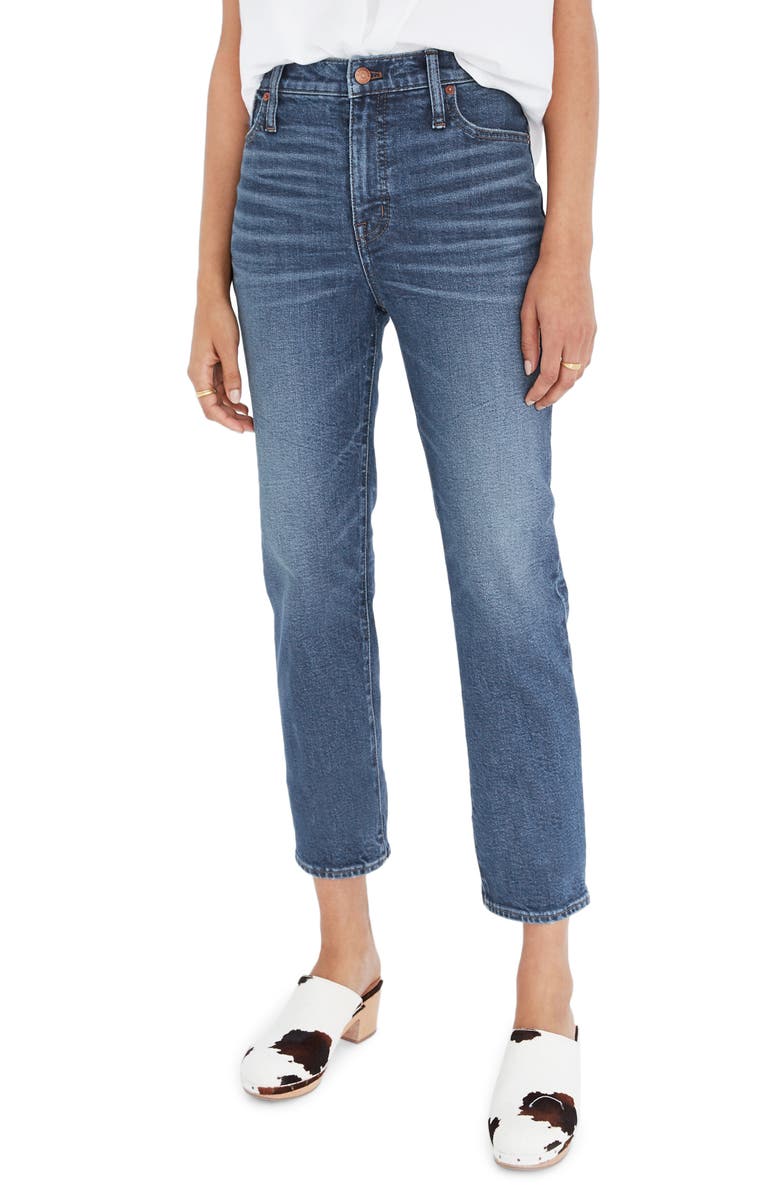 Madewell Mid Rise Classic Straight Jeans, Main, color, 