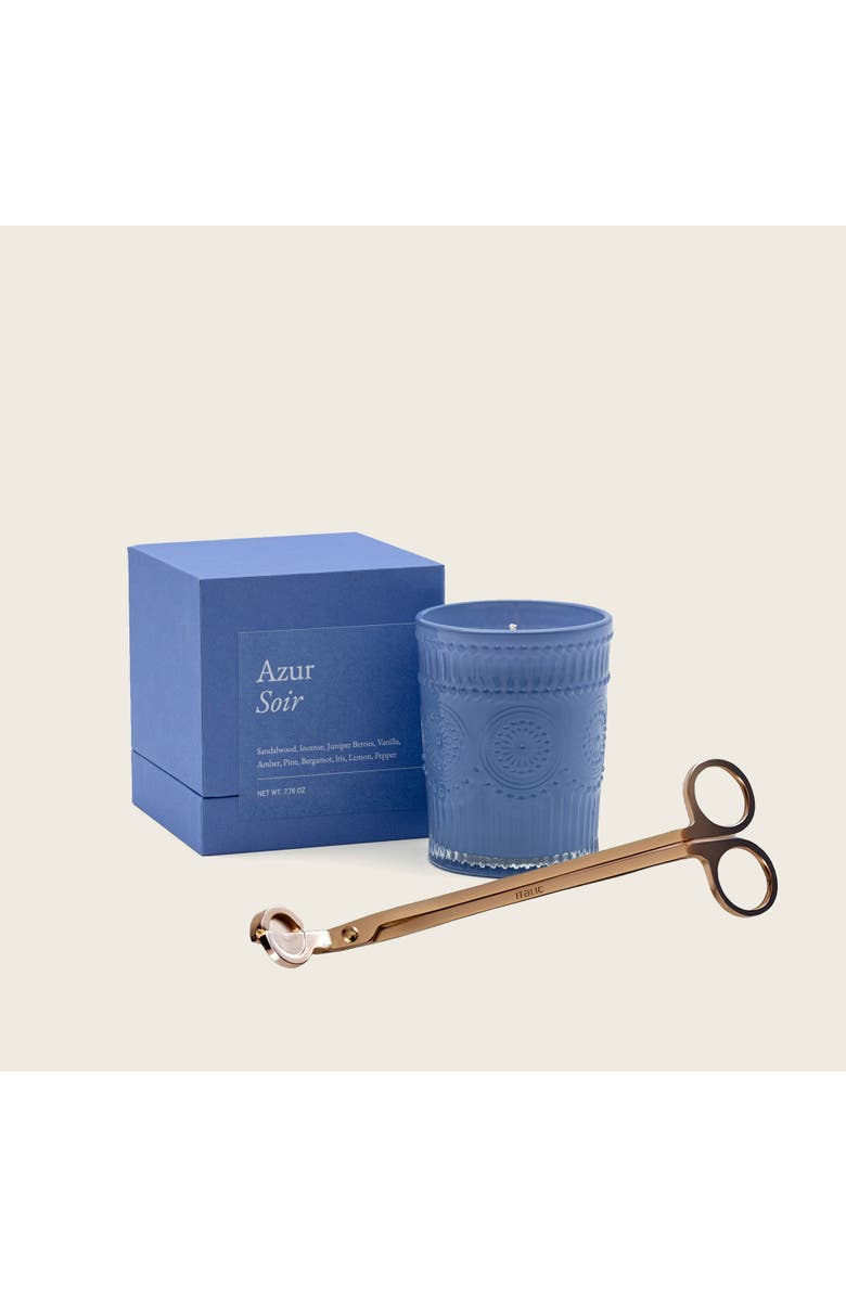 Italic Candle and Wick Trimmer Set, Main, color, Azur Soir