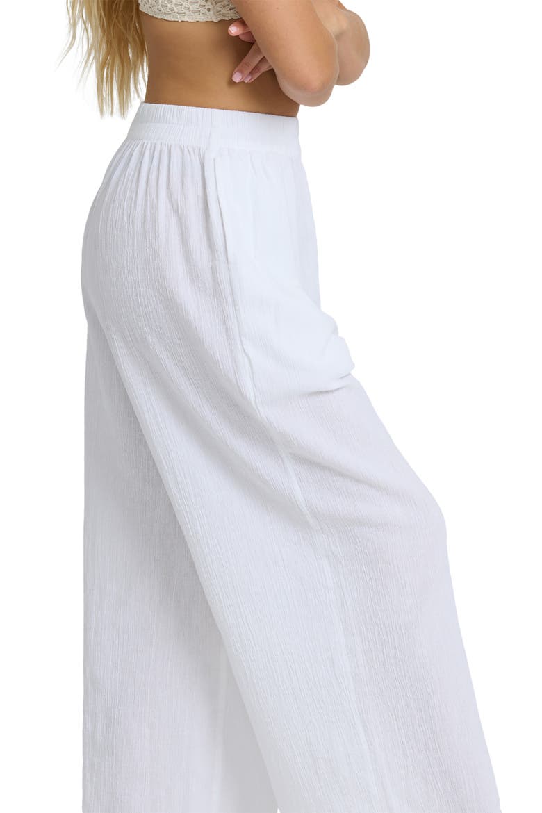 Follow Me Wide Leg Cotton Cover-Up Pants, Alternate, color, SALT CRYSTAL