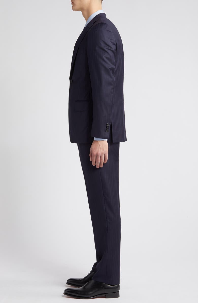 Heritage Gold Navy Self Stripe Wool Suit, Alternate, color, 