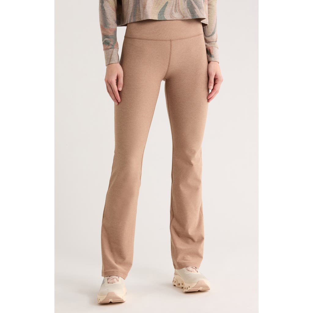 Beyond Yoga Practice Space Dye High Waist Pants In Brown