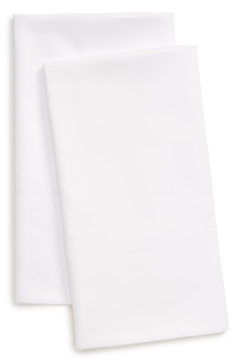 300 Thread Count Set of 2 Cotton & Tencel® Lyocell Pillowcases, Main, color, WHITE