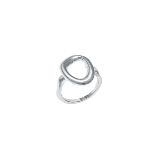 Lucy Quartermaine Volcan Open Ring In Sterling Silver