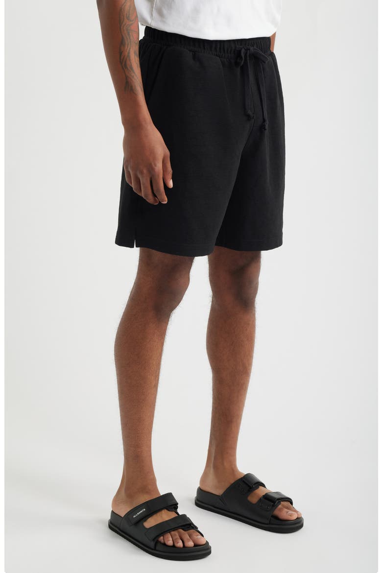 Knit Drawstring Shorts, Alternate, color, BLACK