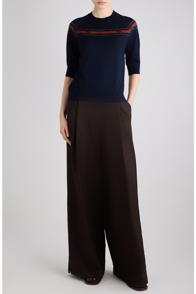 Podium Wide Leg Pants, Alternate, color, BROWN