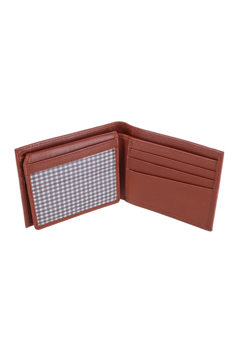Sergio Genuine Leather RFID Bi-Fold Passcase Wallet, Alternate, color, Tan