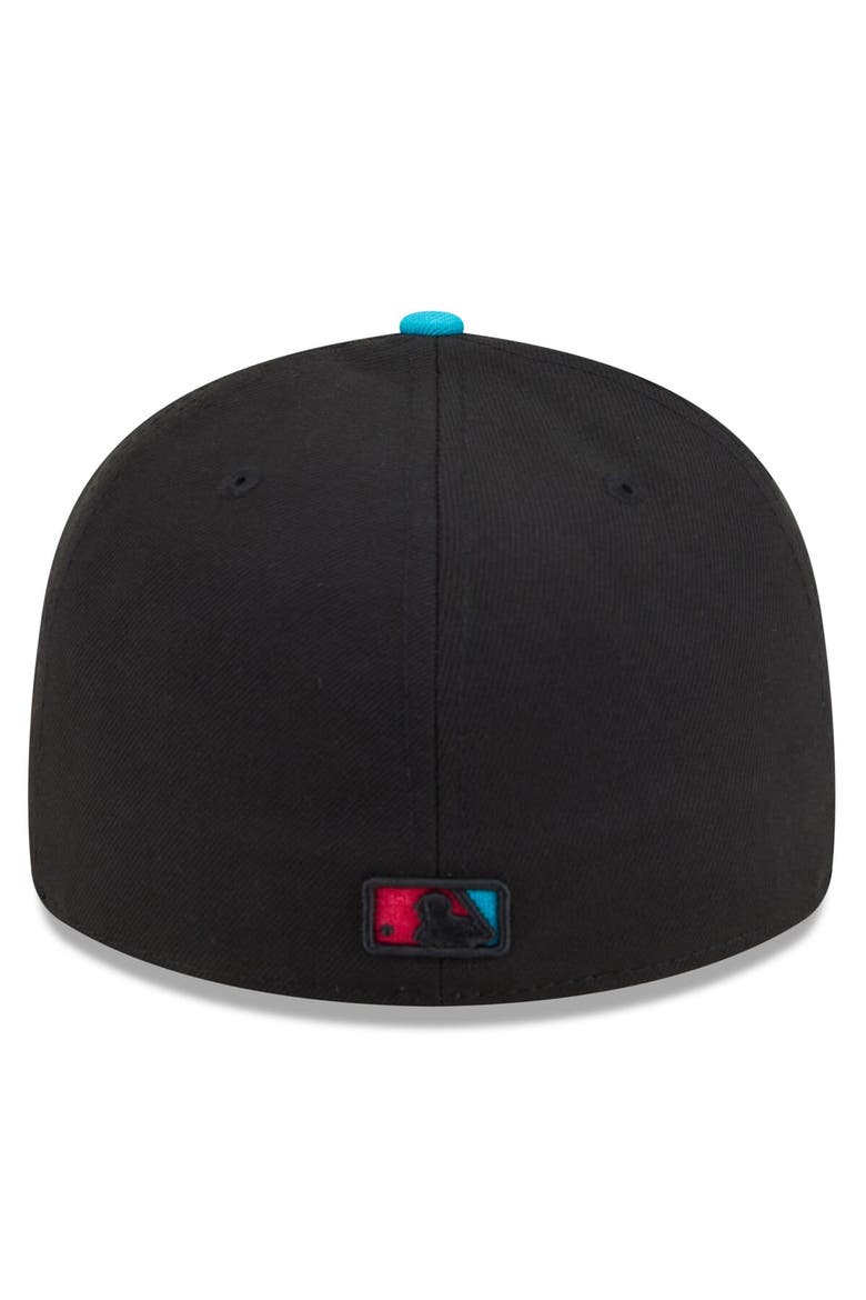 Men's New Era Black/Pink Miami Marlins 2025 City Connect Low Profile 59FIFTY Fitted Hat, Alternate, color, Black