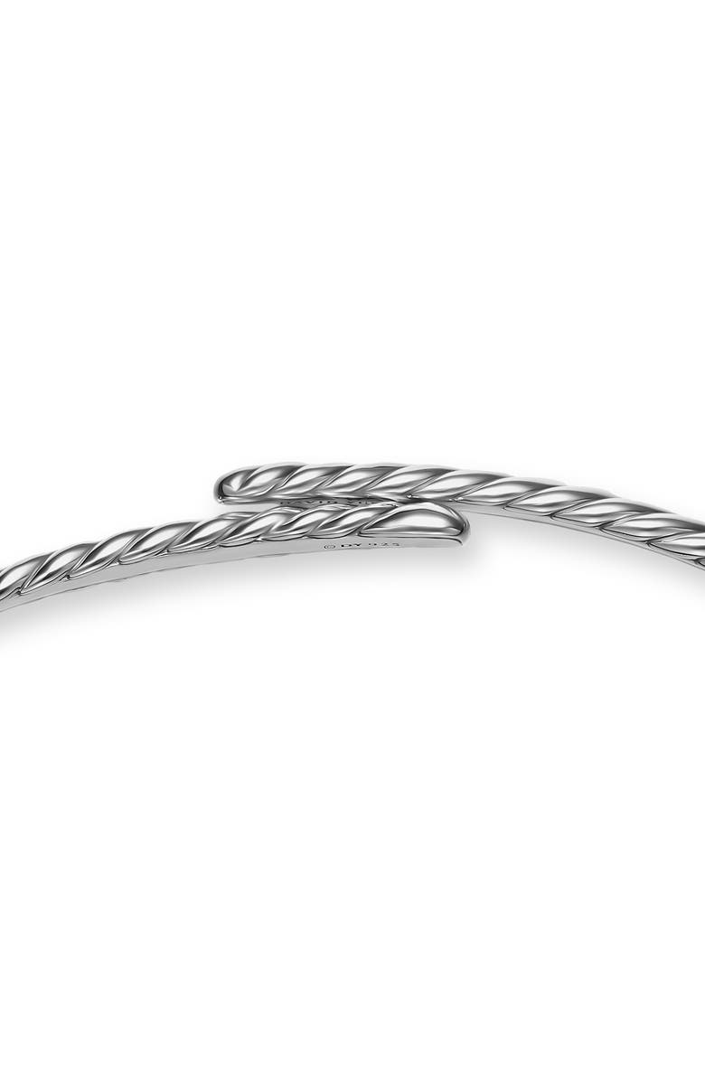 David Yurman Sculpted Cable Flex Necklace in 18K Yellow Gold or Sterling Silver, 5mm, Alternate, color, Silver