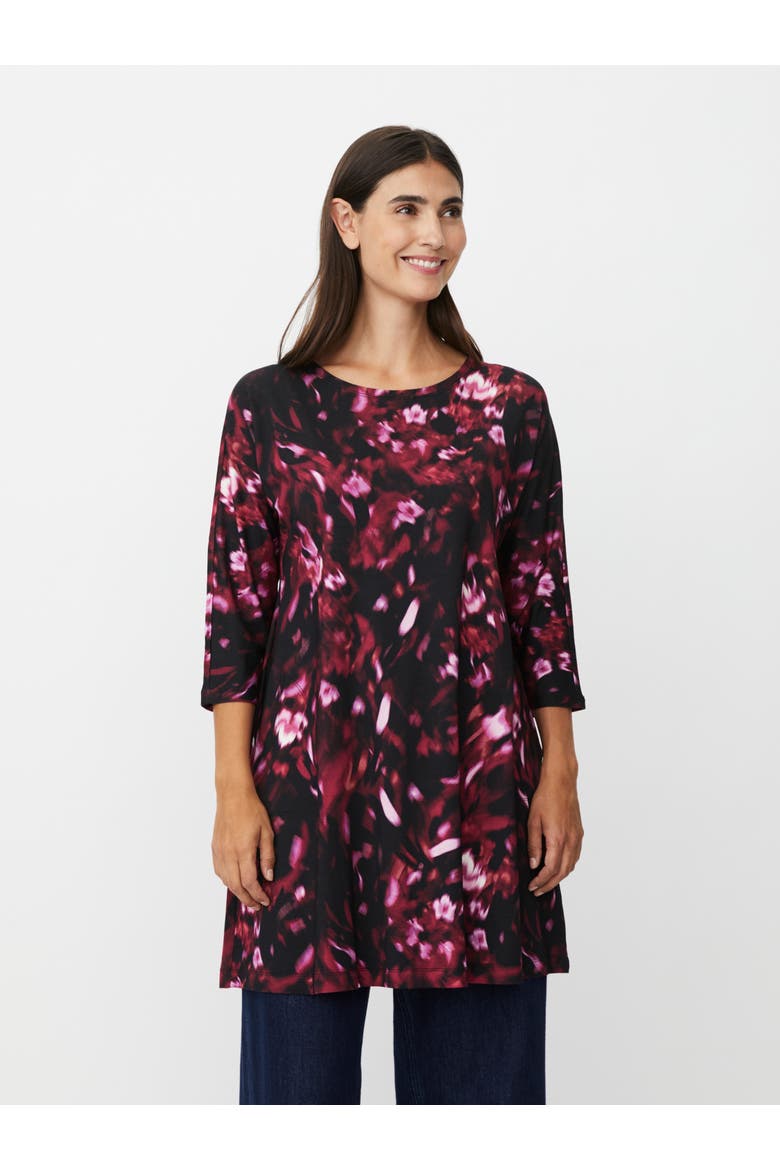 Magertine Floral Swing Tunic, Main, color, Tawny Port