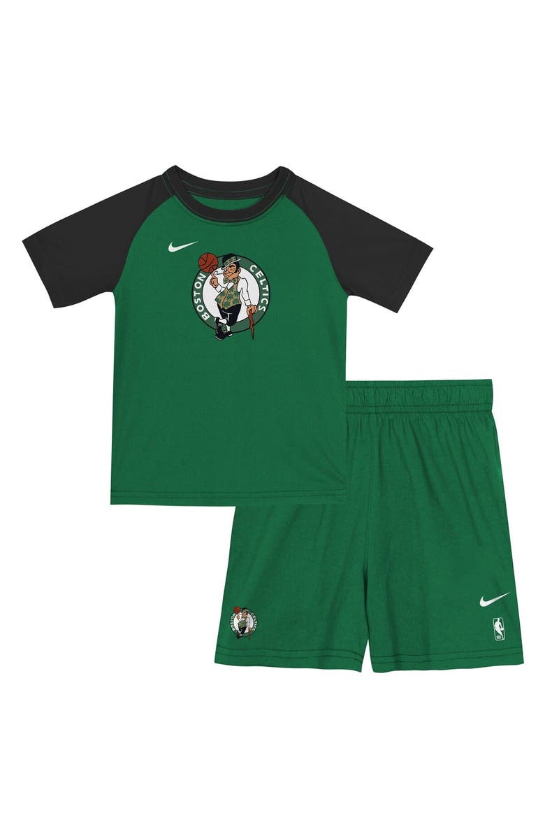 Nike Youth Nike  Kelly Green Boston Celtics Practice T-Shirt & Shorts Set, Main, color, Kelly Green