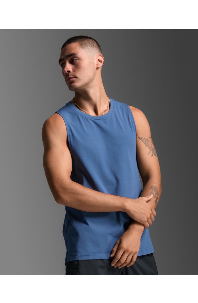 2XU Motion Cotton Flex Tank, Alternate, color, Indigo/Indigo