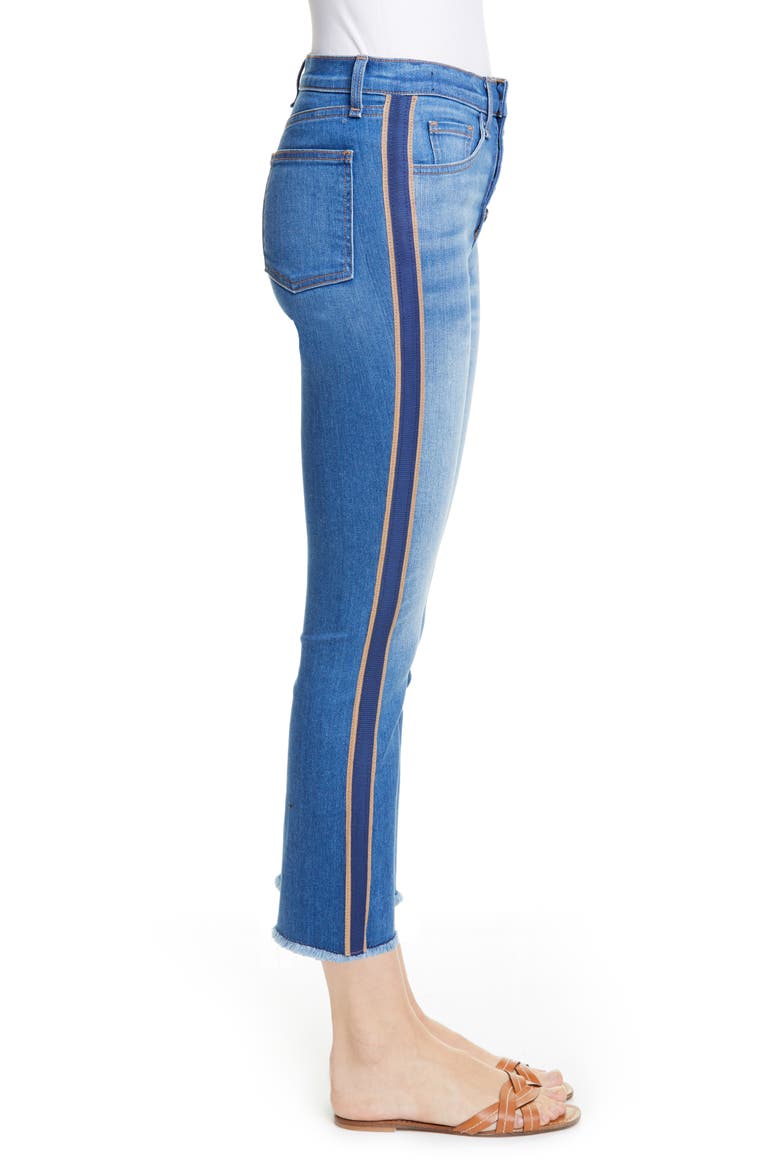 Carolyn Tuxedo Stripe Baby Boot Crop Jeans, Alternate, color, JAGGER