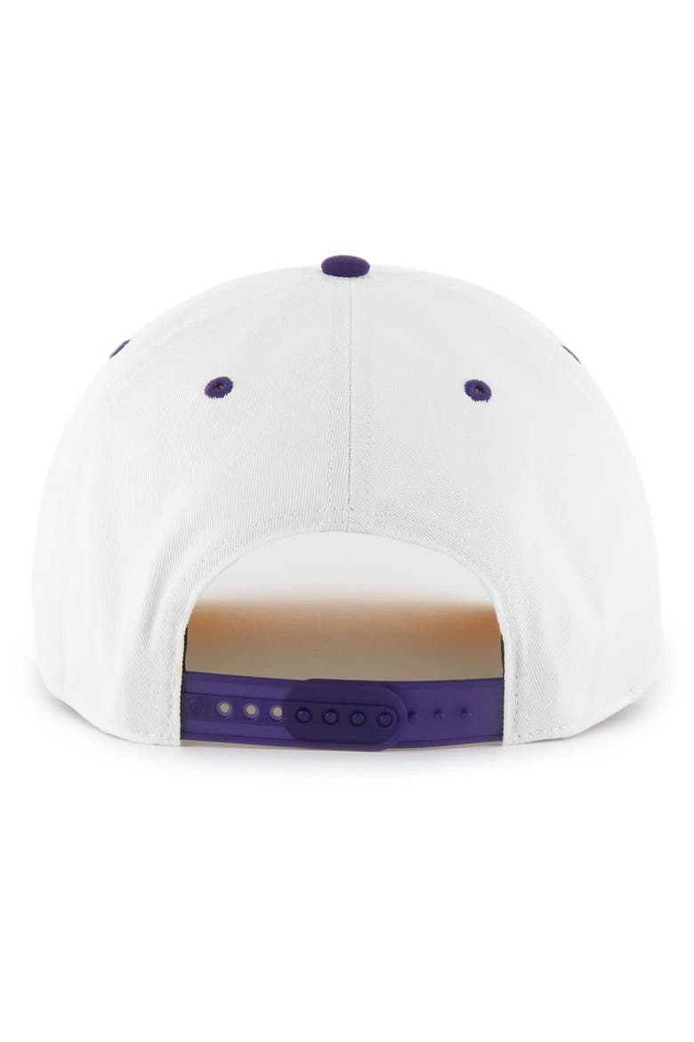 Men's '47 White/Purple Minnesota Vikings Roscoe Two-Toned Hitch Adjustable Hat, Alternate, color, White