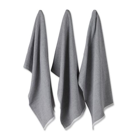 Mineral French Terry Chambray Solid Dishtowel Set/3