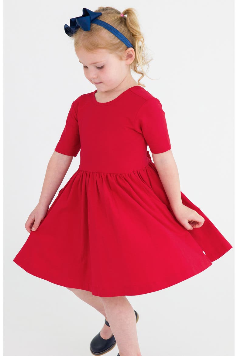 Sold Short Sleeve Skater Dress, Alternate, color, RED