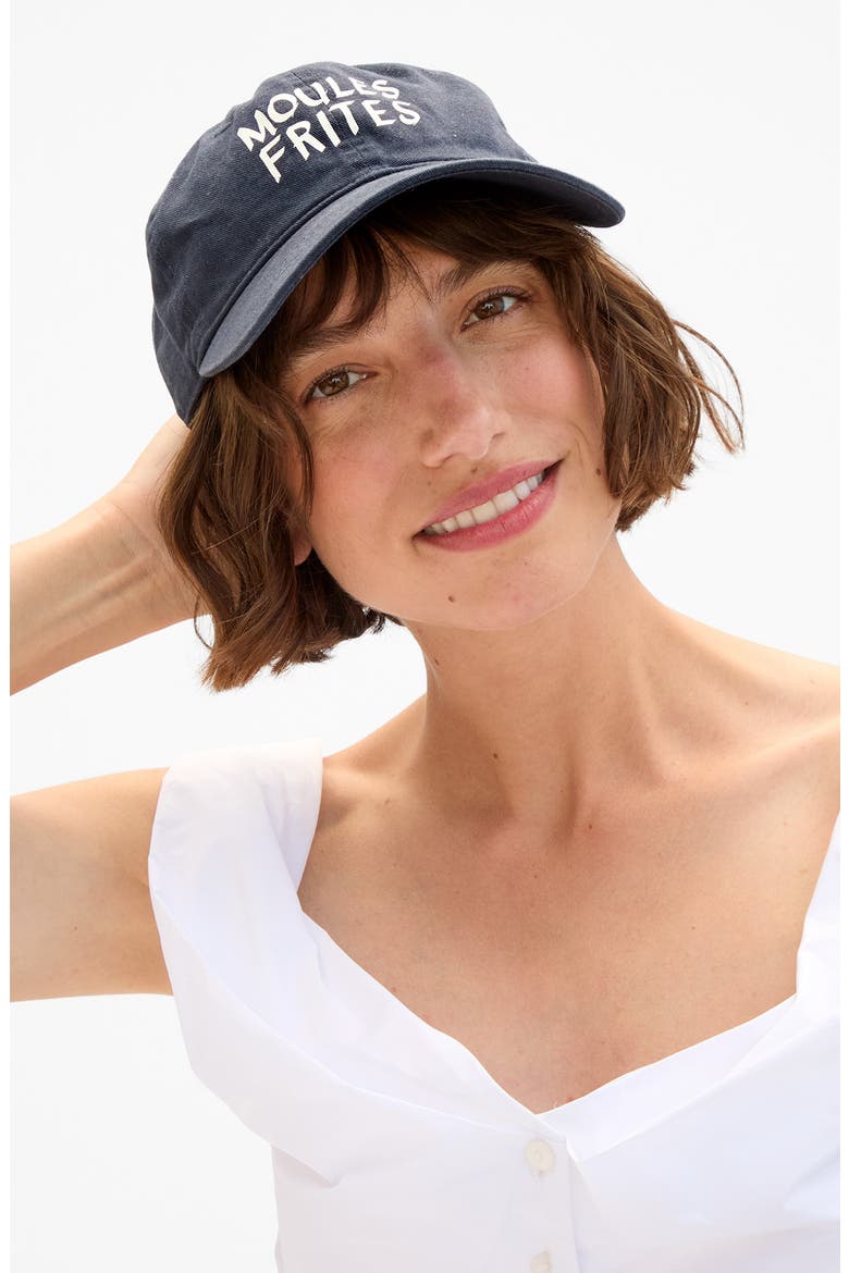 Moules Frites Baseball Cap, Alternate, color, NAVY