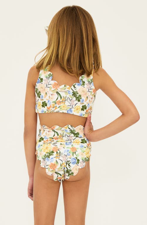 Beach Riot Kids' Little Madison Two-piece Swimsuit In Buttercream