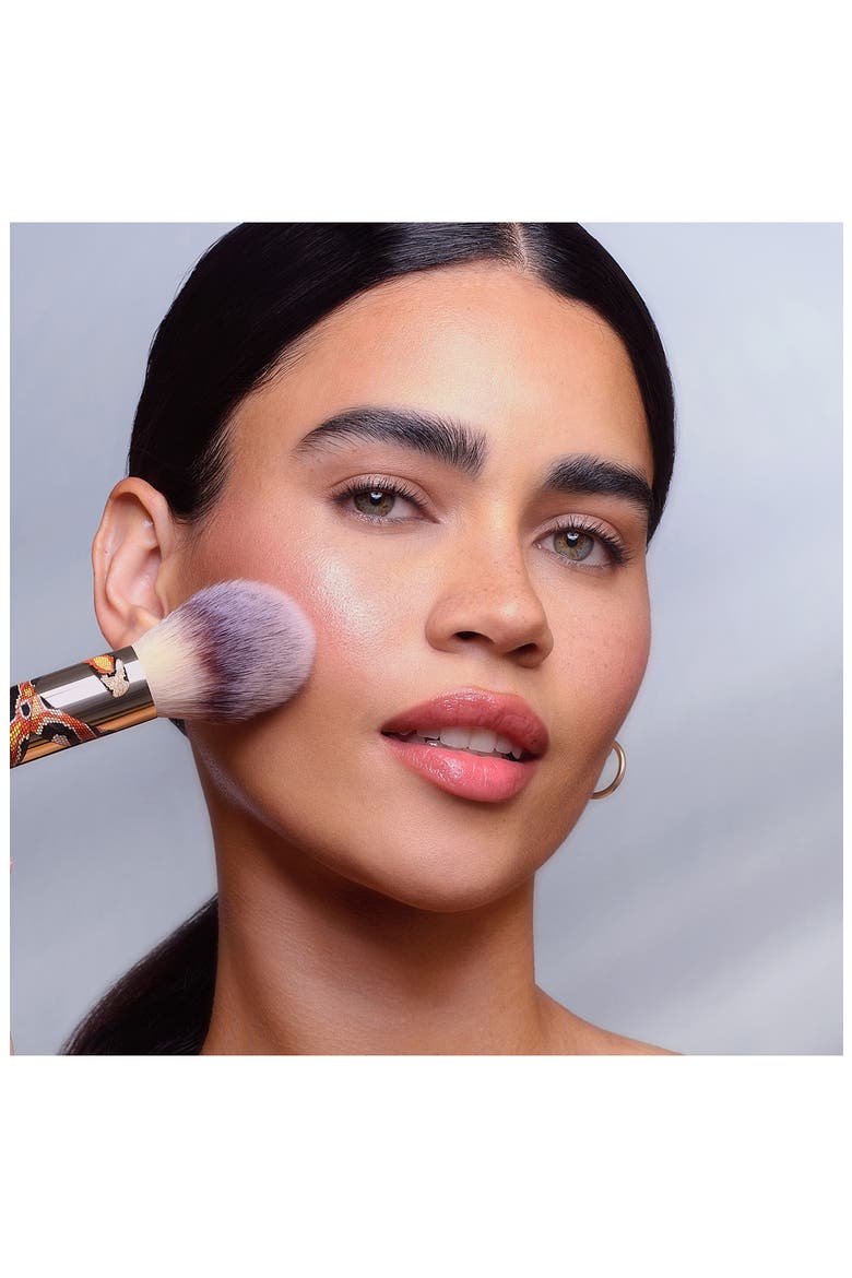 Veil Snake Print Travel Size Powder Brush, Alternate, color, NO COLOR