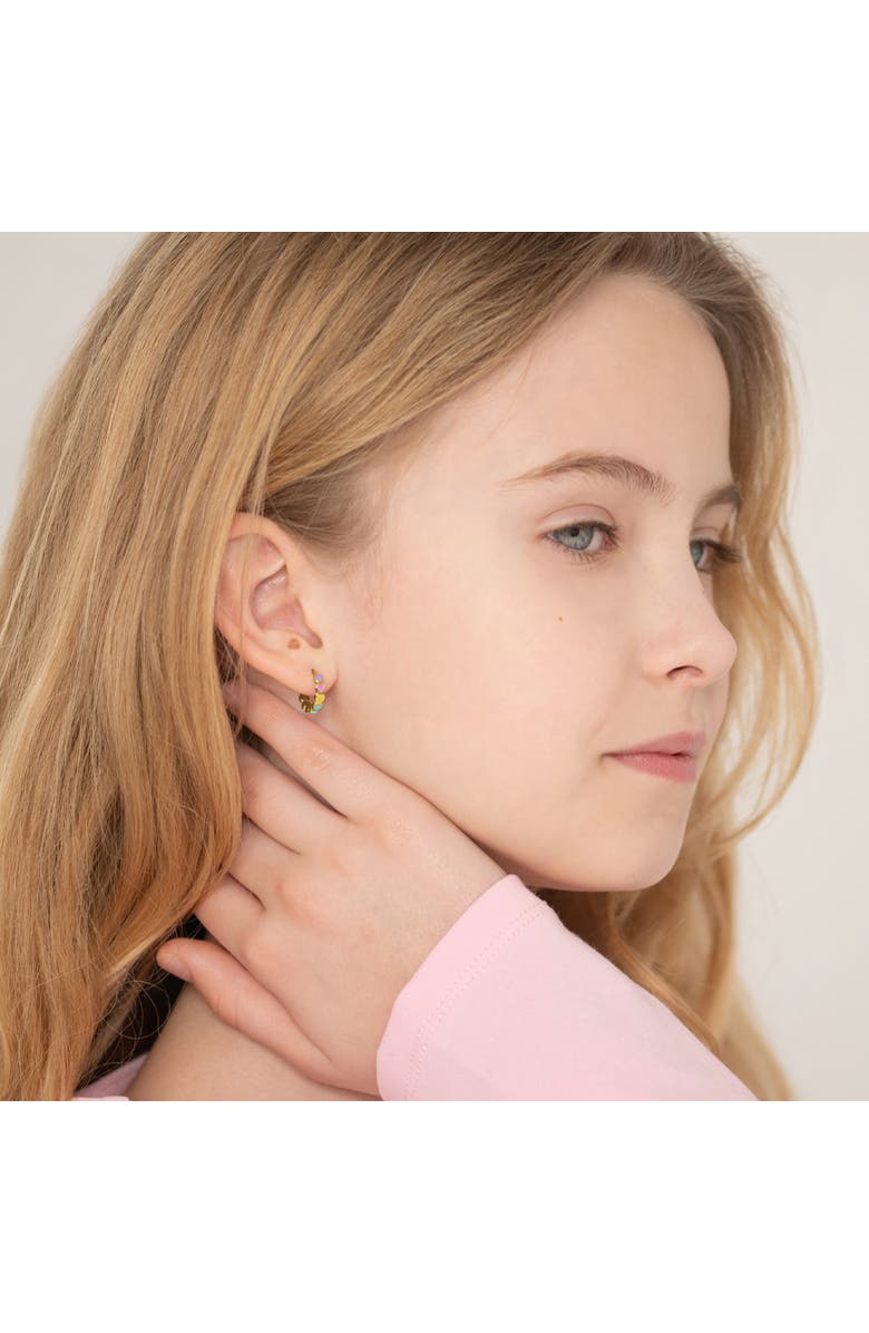 In Season Jewelry Enamel Cascading Heart Girl Earrings, Alternate, color, Multi-Color